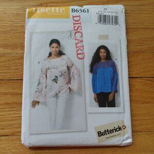 Pullover Blouse Sewing Pattern Plus Size 14-22 UNCUT Butterick 6561 Fairycore